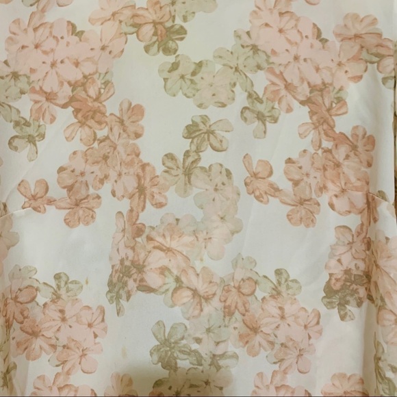 ROSE & OLIVE pink floral long sleeves blouse womens size S cottage romactic - Picture 5 of 9